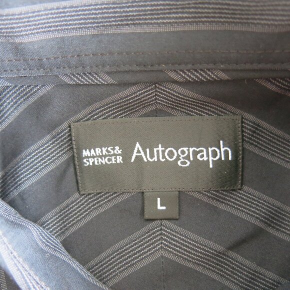 Marks & Spencer Autograph 100% Cotton Button Down Long Sleeve Shirt - Size Large - Picture 6 of 8